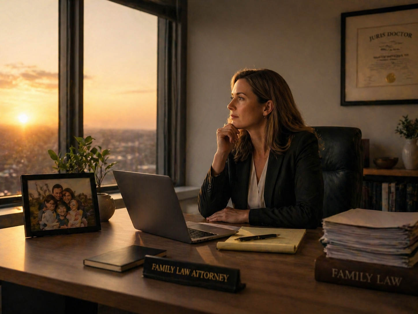 family law attorney contemplating wishes